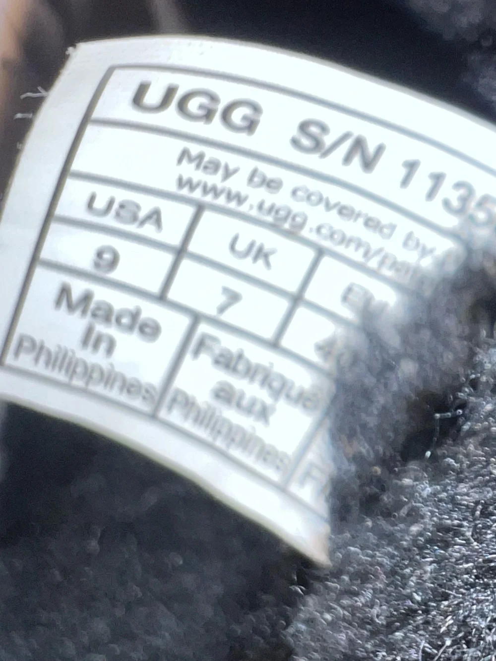 UGG Ultra Mini Chunky Sequin Black Platform Boots Size 9